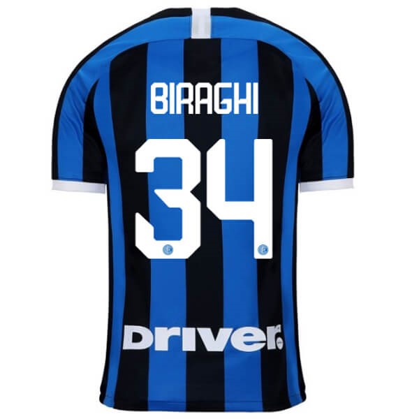 Trikot Inter Milan NO.34 Biraghi Heim 2019-20 Blau Fussballtrikots Günstig